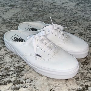 Vans White Mule Sneakers | Women’s Sz 9.5